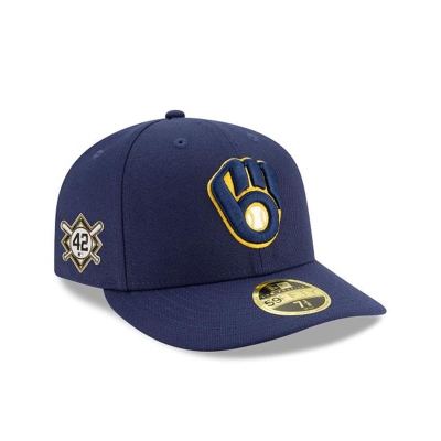Milwaukee Brewers Gorra | New Era MLB Jackie Robinson Day Low Profile 59fifty Fitted Cap Mexico - Azules